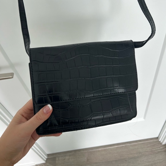 Princess Polly croc bag in Black - Picture 3 of 4